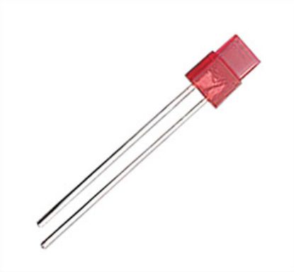 Picture of RECTANGULAR LED 3.4x1.2 DI-RED 1mcd