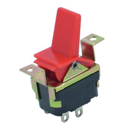 Picture of ROCKER SWITCH MINI DPST 10A PADDLE RED