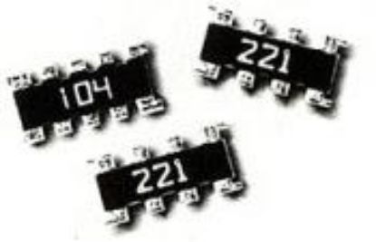 Picture of RESISTOR NETWORK SMD 08-PIN 04-RES  75E