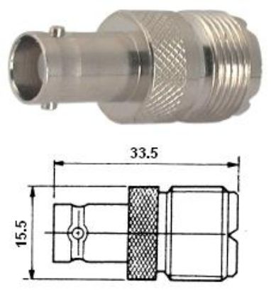 Picture of ADAPTER  BNC-SOCKET TO UHF-SOCKET