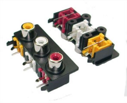Picture of RCA SOCKET 3W PCB PLATE MONO R/A
