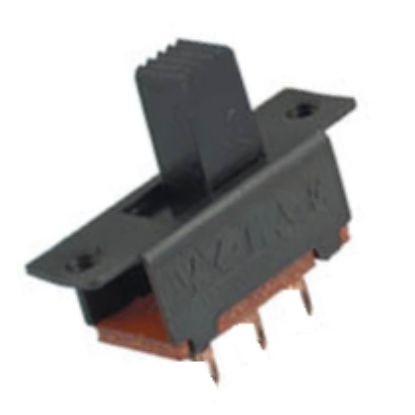 Picture of SLIDE SWITCH SPDT PCB OFF-CENTER PINS
