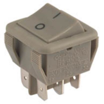 Picture of ROCKER SWITCH DPST 25x25 BR 10A LUG