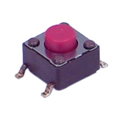 Picture of SMD TACTILE SWITCH 6x6mm H=5mm RED