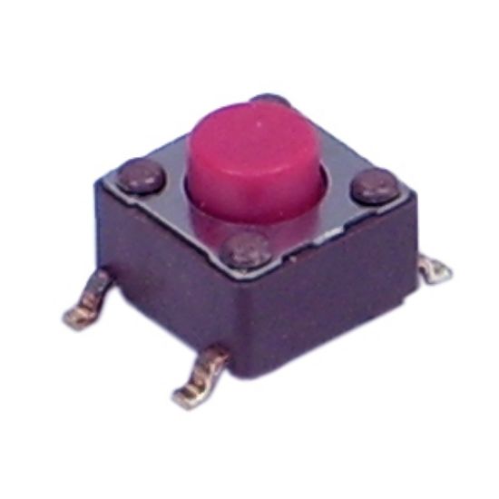 Picture of SMD TACTILE SWITCH 6x6mm H=5mm RED