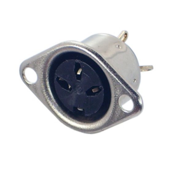Picture of SOCKET DIN 3W P/M W/FLANGE