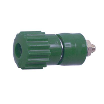 Picture of 4mm BANANA SOCKET 24A GREEN CAPTIVE