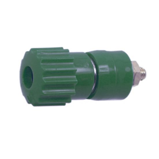 Picture of 4mm BANANA SOCKET 24A GREEN CAPTIVE
