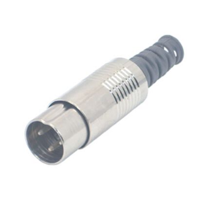 Picture of PLUG DIN STR 3P 90D METAL SLV