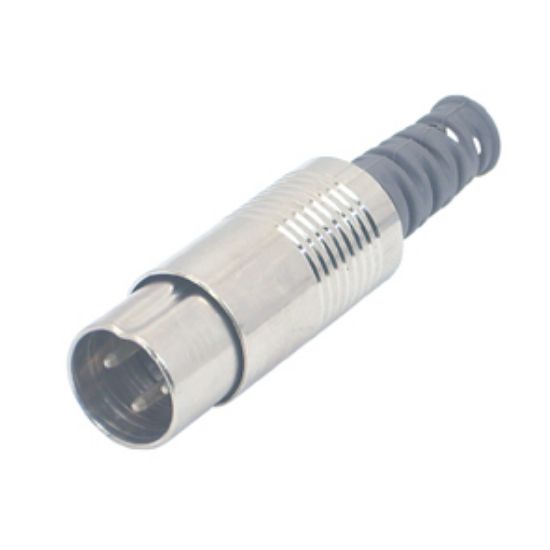 Picture of PLUG DIN STR 3P 90D METAL SLV