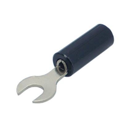 Picture of FORK TERMINAL 6.3mm BLACK PLASTIC