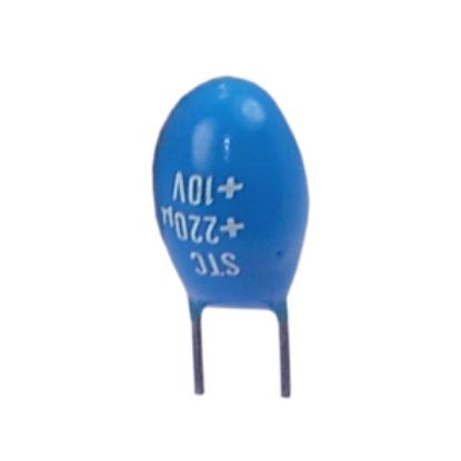 Picture of TANTALUM CAPACITOR BEAD  220uF  10V  P=5mm