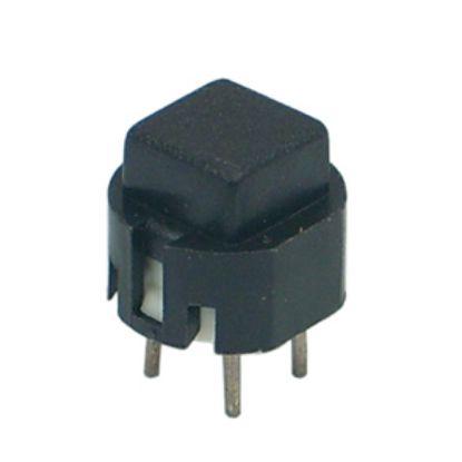 Picture of PCB TACTILE SWITCH SPST 0.1A BLACK SQUARE HEAD