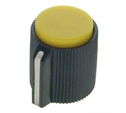 Picture of KNOB PLA YEL SCR LIN 13x13x6.4