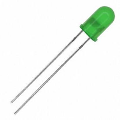 Picture of LED 5mm DIFFUSED-GREEN RND 570-575nm 90-DEG - DEBULK