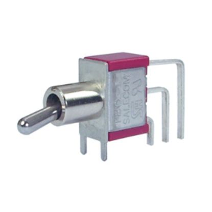 Picture of MINI TOGGLE SWITCH  SPDT R/A PCB 8019LTNQ