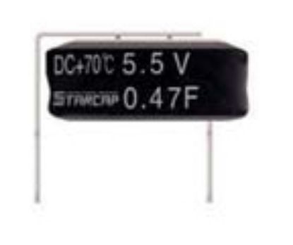 Picture of ELECTROLYTIC CAPACITOR D/LAY 0.47F 5V5 P=10.5mm