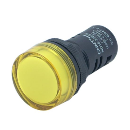 Picture of PILOT LAMP RND D22 24V YELLOW