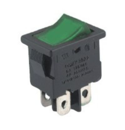 Picture of ROCKER SWITCH MINI GREEN 13x19mm GR 24V ILLUMINATED
