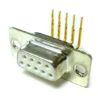 Picture of SOCKET D-SUB 9W PCB LONG PINS R/A METAL