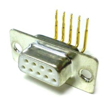 Picture of SOCKET D-SUB 9W PCB LONG PINS R/A METAL