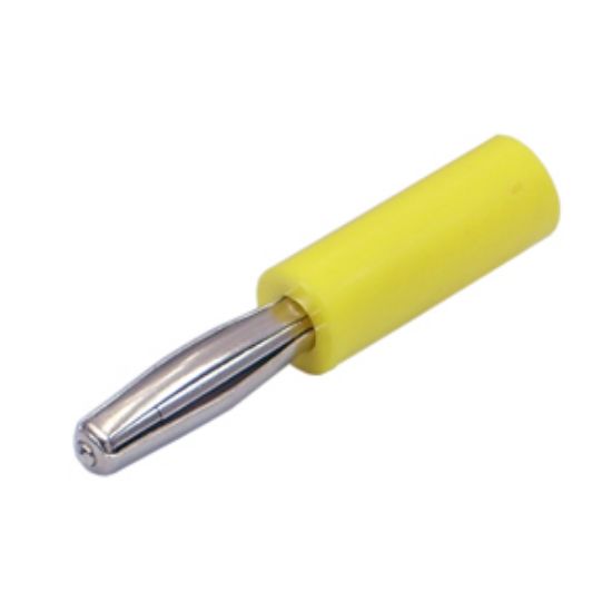 Picture of PLUG BANANA 4mm YL  RND SCR-TY