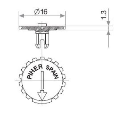 Picture of THUMB WHEEL FOR PT15VH PIHER