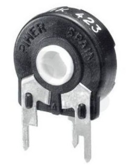 Picture of PRESET POTENTIOMETER S-ADJ HEX SHAFT 10K