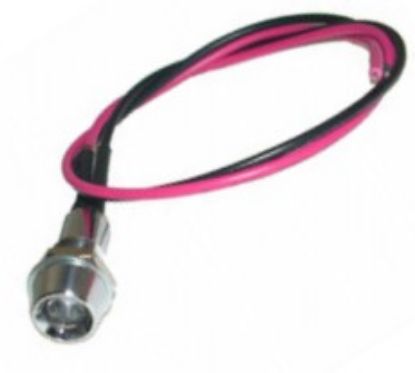 Picture of 5mm LED INDICATOR 12VDC CLEAR RED PH=8mm