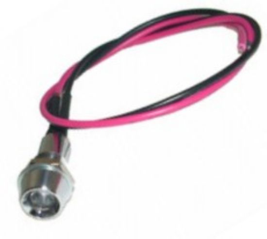 Picture of 5mm LED INDICATOR 12VDC CLEAR RED PH=8mm