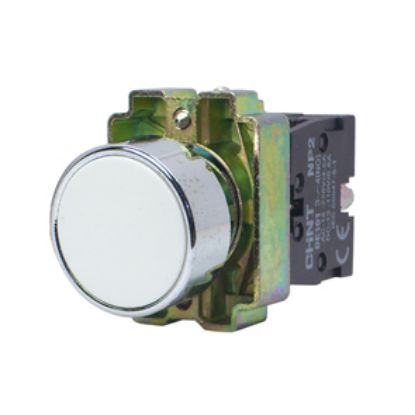 Picture of PUSH BUTTON 22mm ROUND SPST WHITE