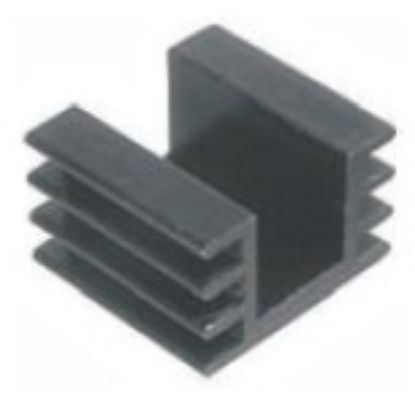 Picture of HEATSINK TO220 BLACK 3.2mm HOLE 15x30x20mm
