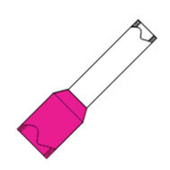 Picture of BOOT LACE TERMINAL PINK 0.34mm2