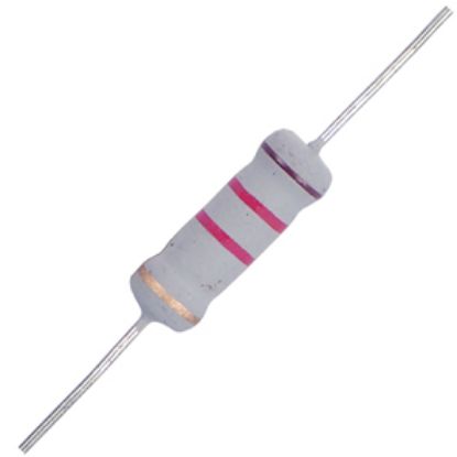 Picture of RESISTOR 5W ROUND M/O 5% 17x5mm 2K2