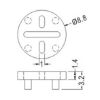Picture of SPACER PLASTIC TO5 3MM 3HOLE