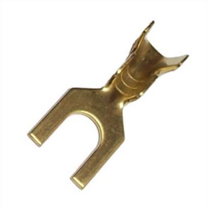 Picture of TERMINAL UN-INS FORK BRASS 4MM US4