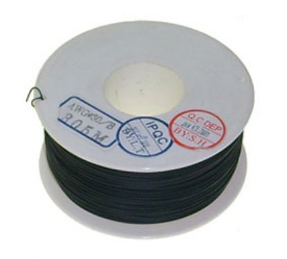 Picture of WIRE WRAPPING WIRE AWG30 BLACK PER/REEL