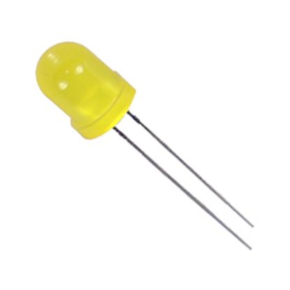 Picture of LED 8mm DI-YL RND 85mcd 27mm