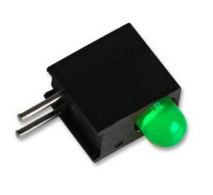 Picture of LED HOLDER 3mm R/A GR      LED
