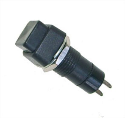 Picture of PUSH BUTTON SWITCH SPST SQ 1A 250V MOMENTARY ON-OFF BLACK