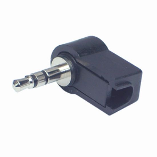 Picture of 3.5mm STEREO PLUG R/A BLACK WITH NO SLEEVE