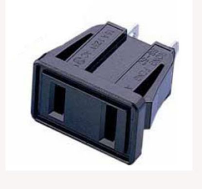Picture of P/MNT AC SOCKET 2PIN FLAT 15A 125VAC