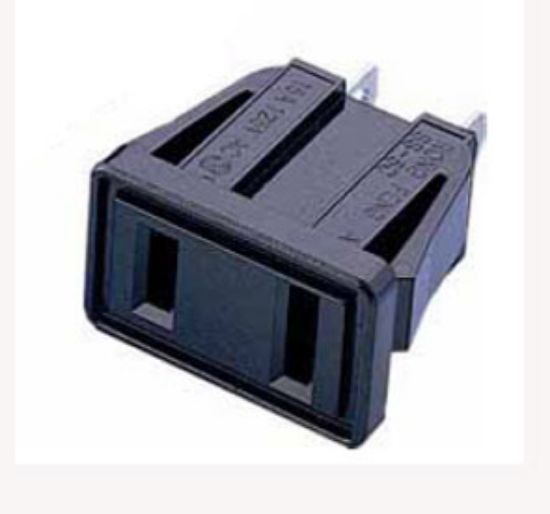 Picture of P/MNT AC SOCKET 2PIN FLAT 15A 125VAC