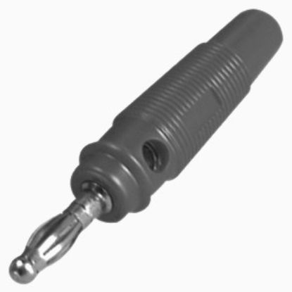 Picture of PLUG BANANA 4mm BLK RND RUBBER