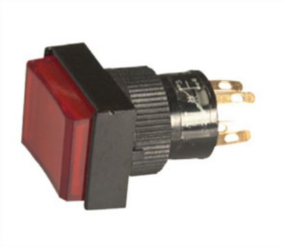 Picture of ILLUMIN PUSH BUTT SWITCH RED DPST 250V 3A