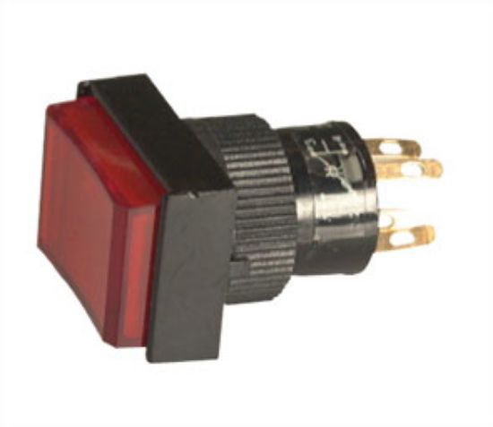 Picture of ILLUMIN PUSH BUTT SWITCH RED DPST 250V 3A
