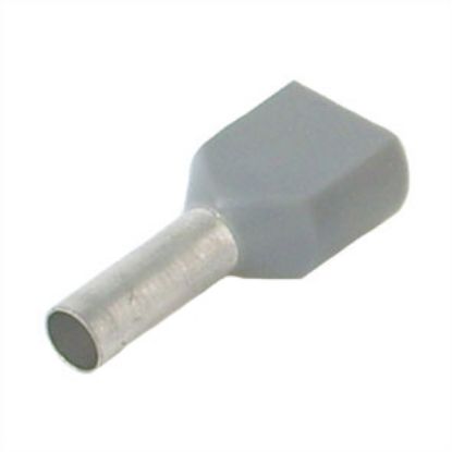 Picture of GREY NYLON-INSULATED DUAL CORD END TERMINAL L=10 - DEBULK