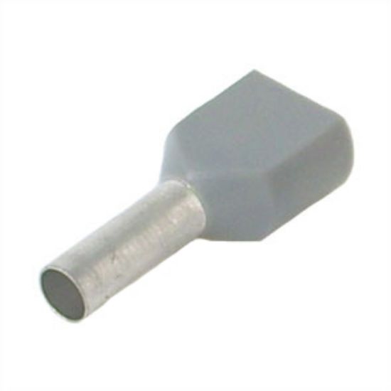 Picture of GREY NYLON-INSULATED DUAL CORD END TERMINAL L=10 - DEBULK