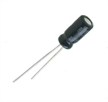 Picture of ELECTROLYTIC CAPACITOR RADIAL 47uF 25V HT 5x11 P=2