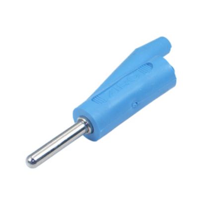 Picture of PLUG BANANA 4mm BLU RND RUBBER